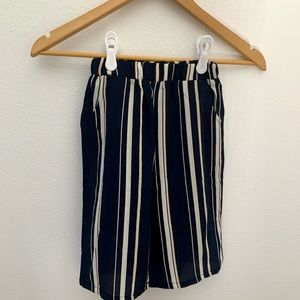 Blue/White/Tan Striped Shorts - Girls’ size 13